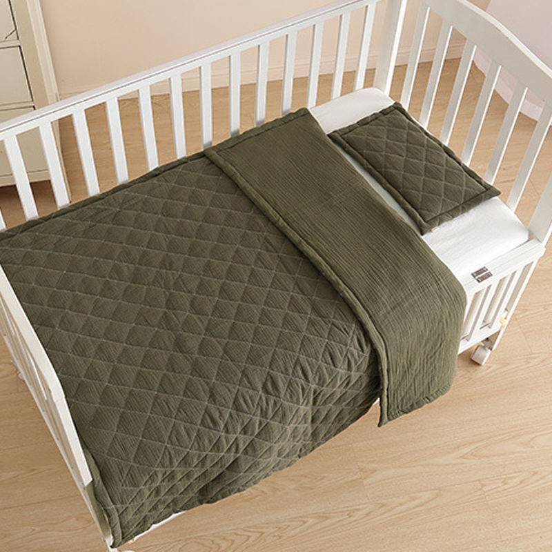 Diamond Quilting with 100% Cotton Baby Blanket & Pillow Ultra Breathable