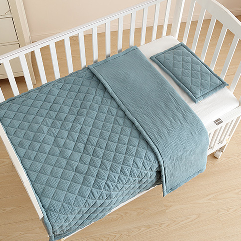 Diamond Quilting with 100% Cotton Baby Blanket & Pillow Ultra Breathable
