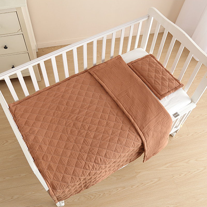 Diamond Quilting with 100% Cotton Baby Blanket & Pillow Ultra Breathable