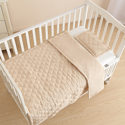 Diamond Quilting with 100% Cotton Baby Blanket & Pillow Ultra Breathable