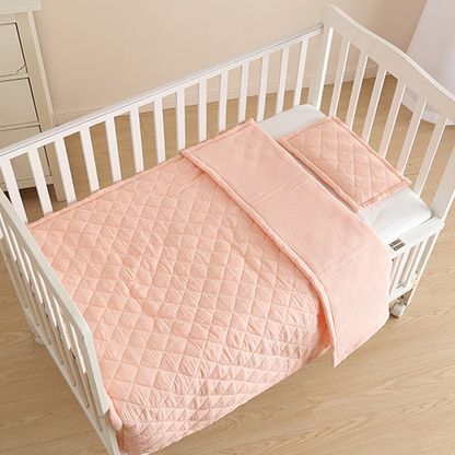 Diamond Quilting with 100% Cotton Baby Blanket & Pillow Ultra Breathable