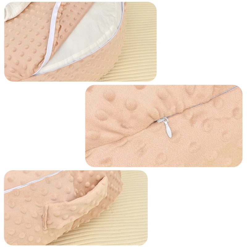 Minky Dots Newborns Babies Pillow with Hand Carry Strap