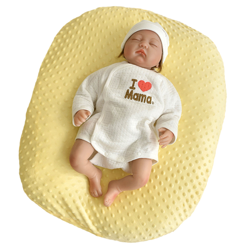 Minky Dots Newborns Babies Pillow with Hand Carry Strap
