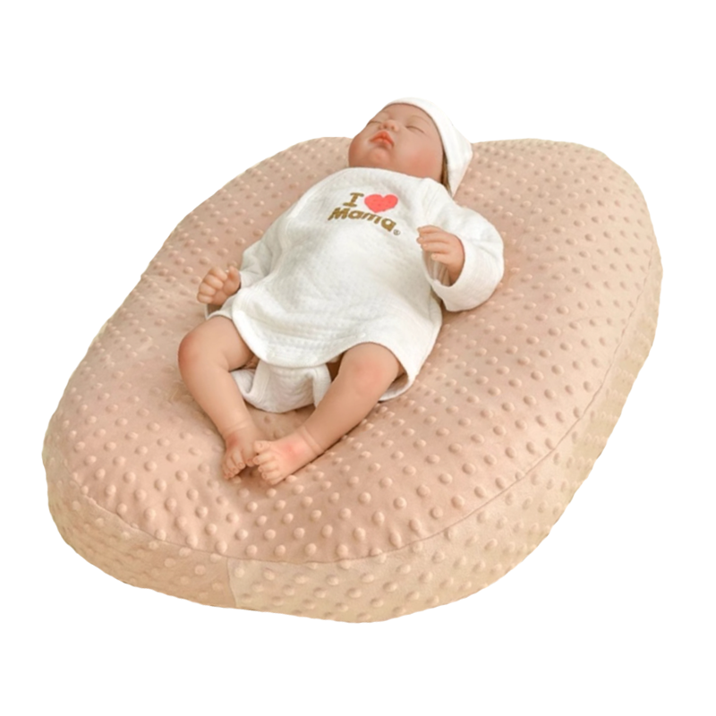 Minky Dots Newborns Babies Pillow with Hand Carry Strap