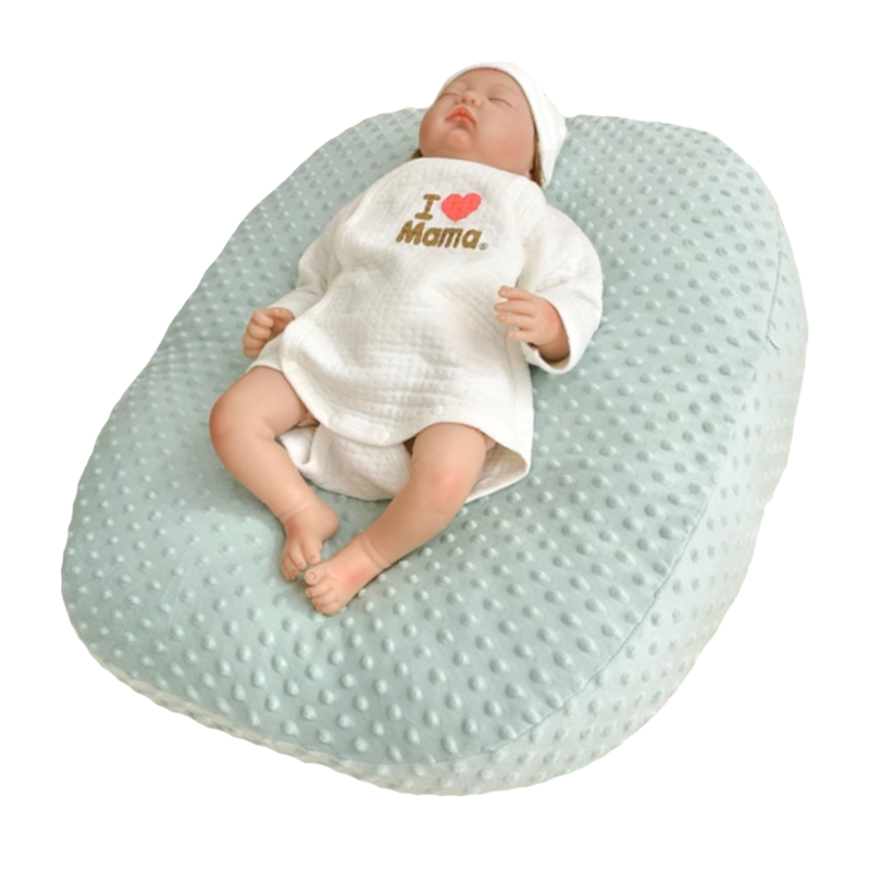 Minky Dots Newborns Babies Pillow with Hand Carry Strap