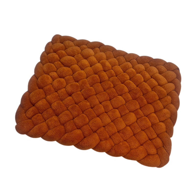 Floor Cushion Custom Seating Rug with Plush & Teddy Braided Play Mat Play Mattress