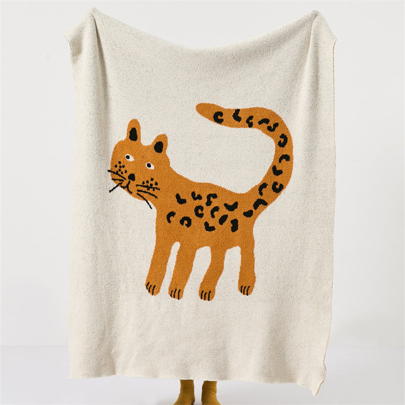 Half Fleece Blanket & Pillowcase - Leopard