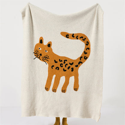 Half Fleece Blanket & Pillowcase - Leopard