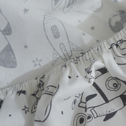 52x28" Tailored Handmade 100% Cotton Fitted Sheets for Crib Toddler Size Bed