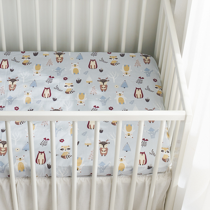 52x28" Tailored Handmade 100% Cotton Fitted Sheets for Crib Toddler Size Bed