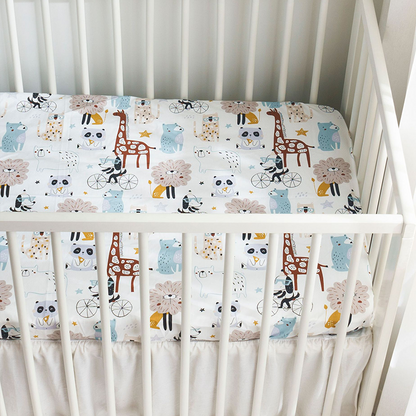 52x28" Tailored Handmade 100% Cotton Fitted Sheets for Crib Toddler Size Bed