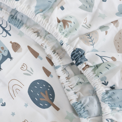 52x28" Tailored Handmade 100% Cotton Fitted Sheets for Crib Toddler Size Bed