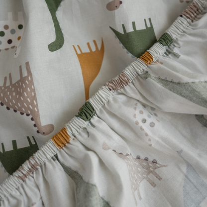 52x28" Tailored Handmade 100% Cotton Fitted Sheets for Crib Toddler Size Bed
