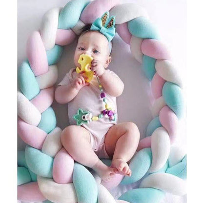 189" 3-Braided Handmade Bedding Long Cushion Crib Padding