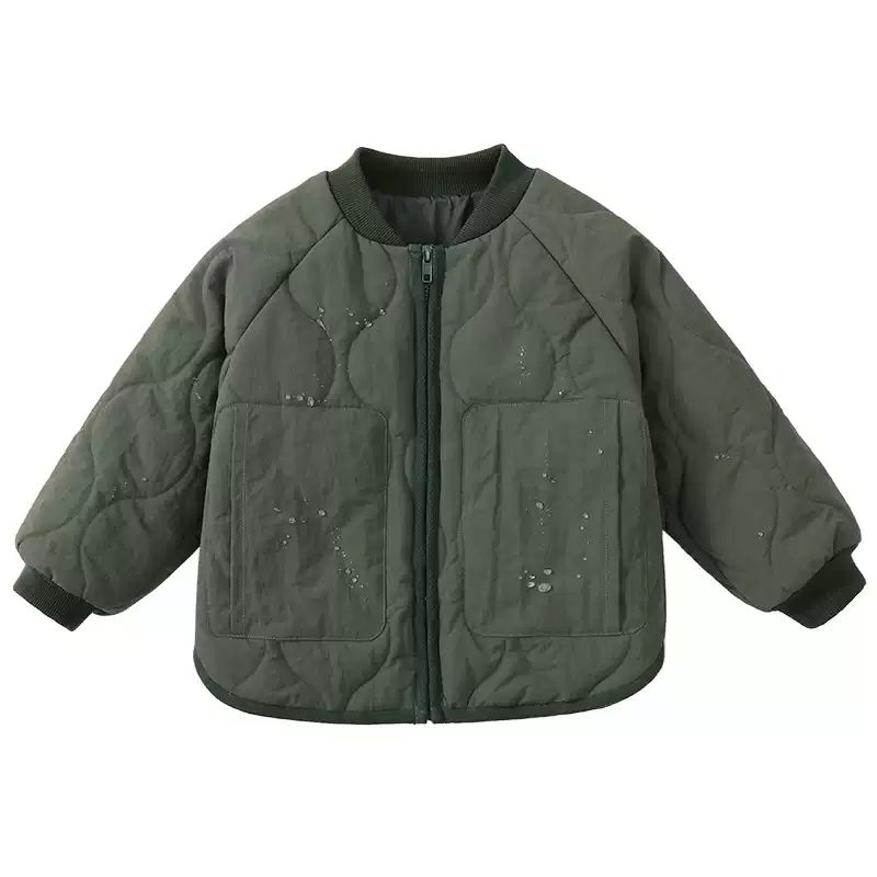 Infant Toddler Army Green Quilted Jacket Anti-Water