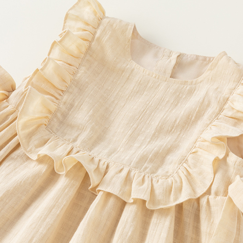 Jacquard Ruffled Cuff Sundress