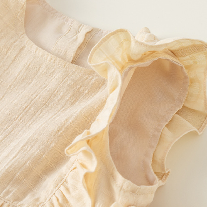 Jacquard Ruffled Cuff Sundress
