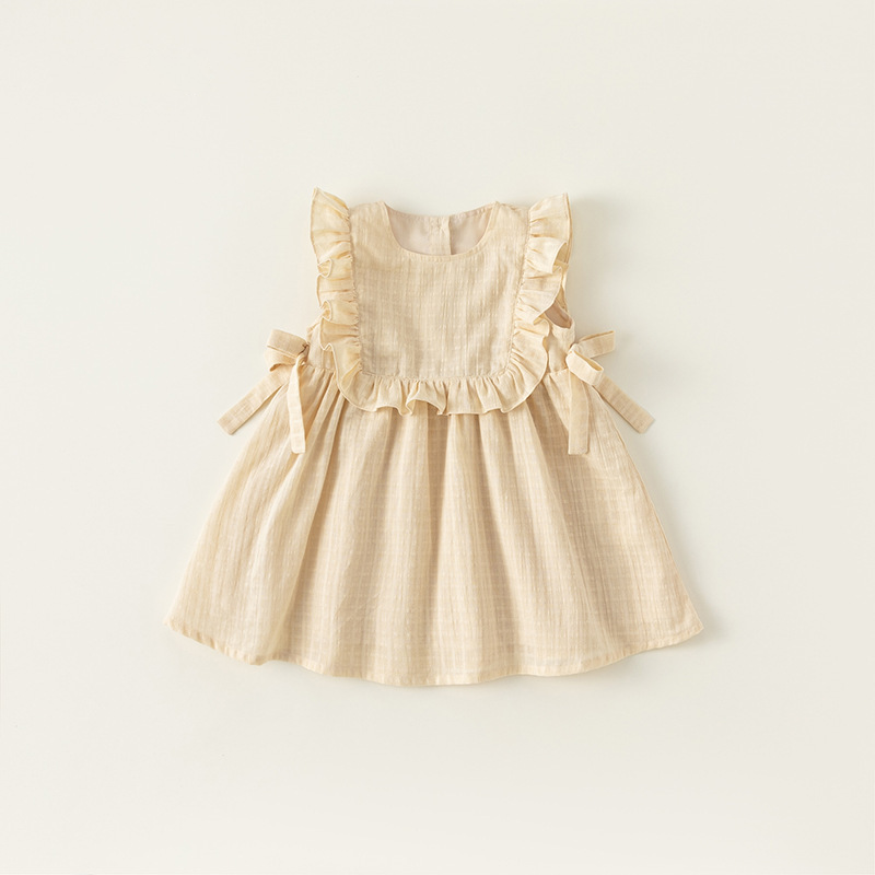 Jacquard Ruffled Cuff Sundress