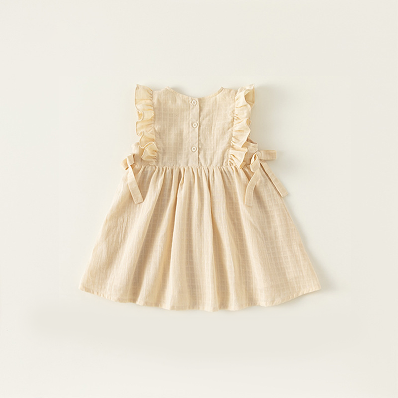 Jacquard Ruffled Cuff Sundress