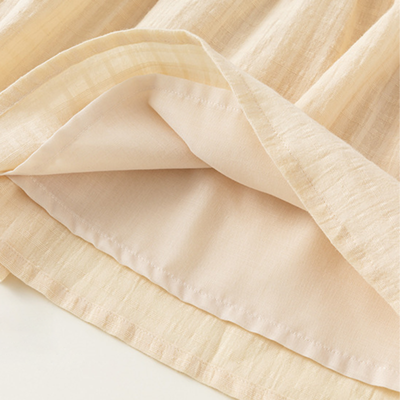 Jacquard Ruffled Cuff Sundress