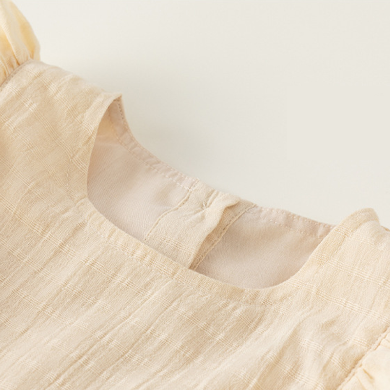 Jacquard Ruffled Cuff Sundress