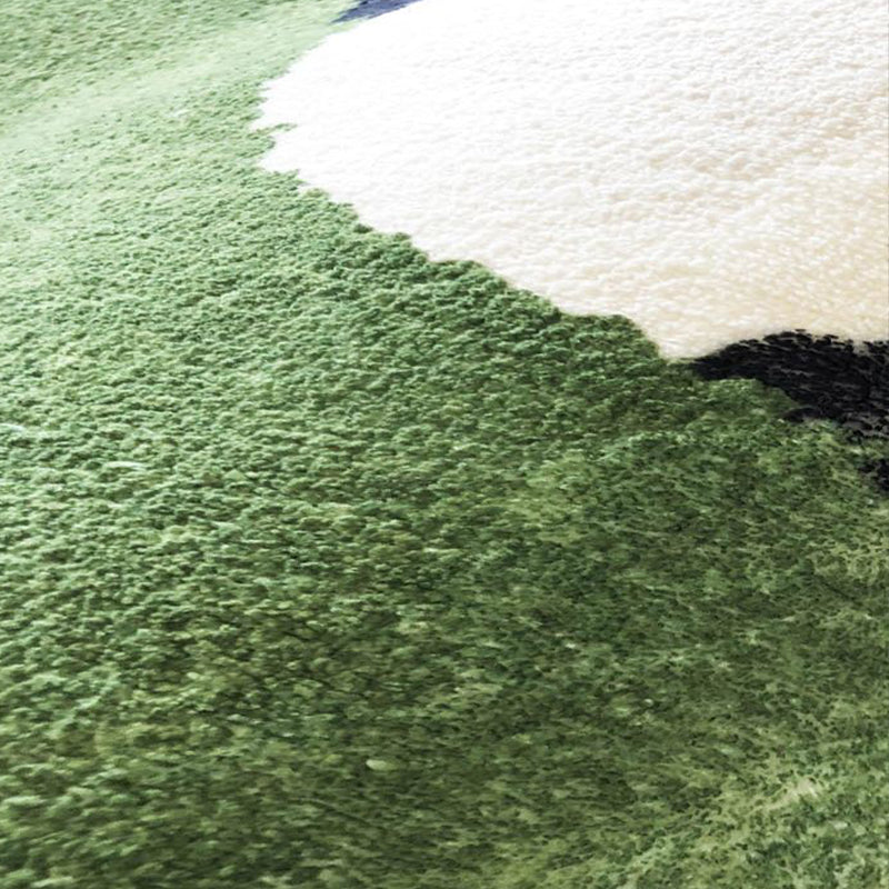 Long Square Rugs - Panda on the Grass