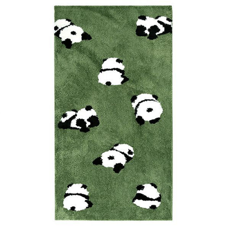 Long Square Rugs - Panda on the Grass