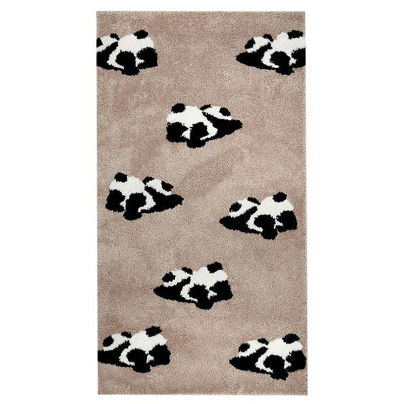 Long Square Rugs - Panda on the Grass