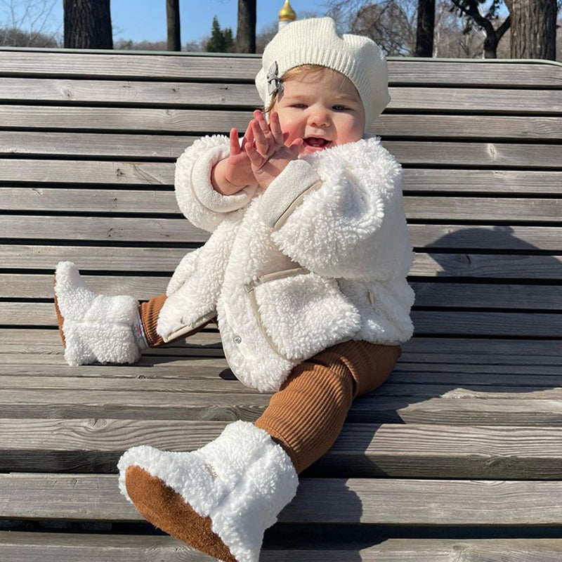 Mommy & Baby Furry Tops Coat for Autumn Winter