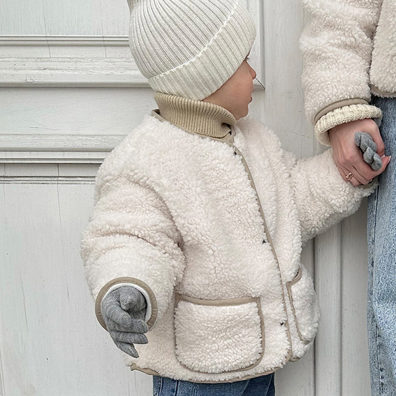 Mommy & Baby Furry Tops Coat for Autumn Winter