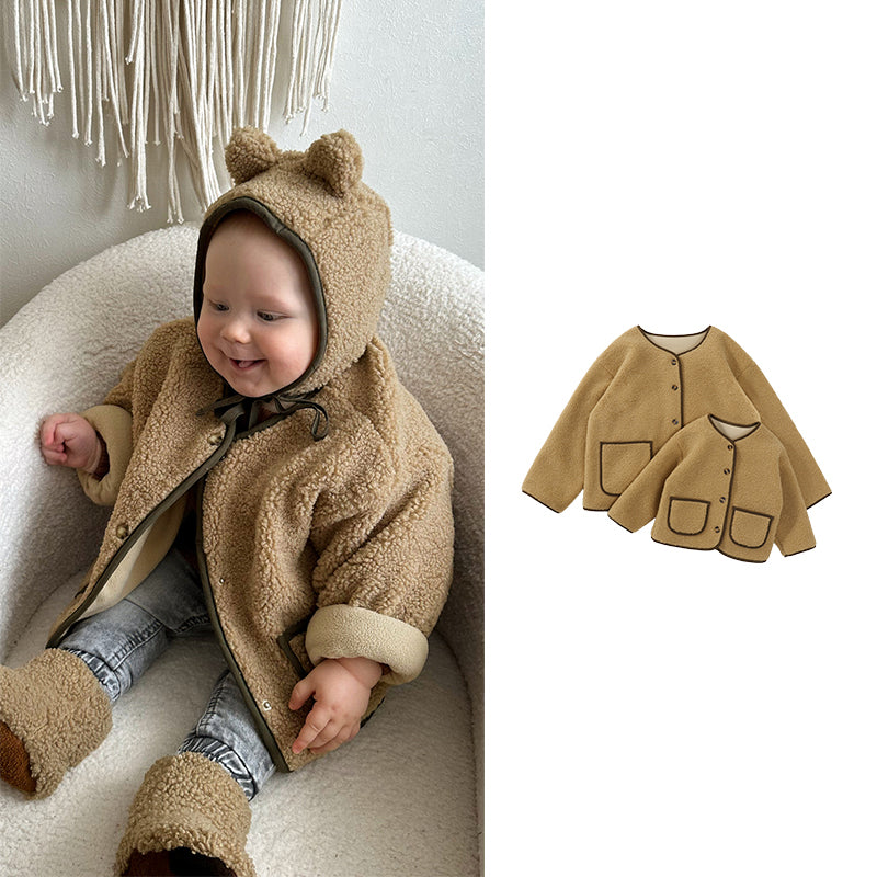 Mommy & Baby Furry Tops Coat for Autumn Winter
