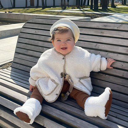 Mommy & Baby Furry Tops Coat for Autumn Winter