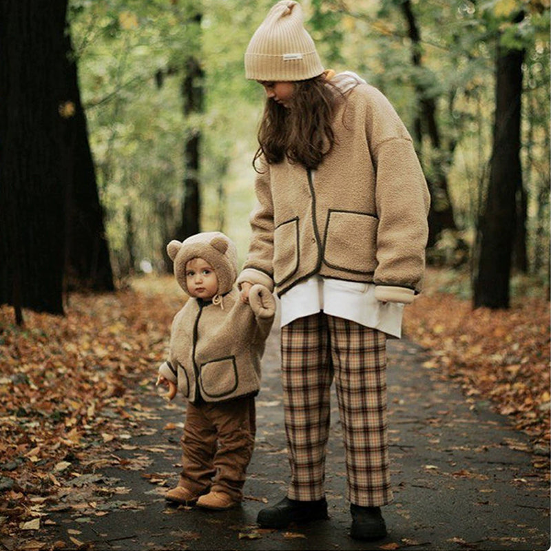 Mommy & Baby Furry Tops Coat for Autumn Winter