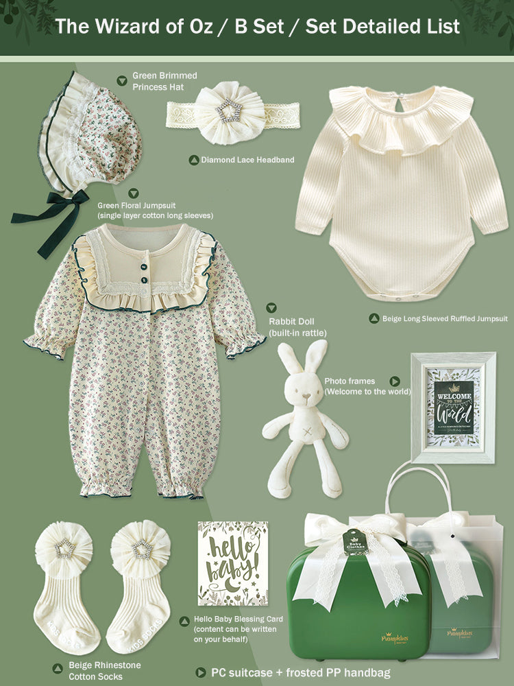 Newborn Gift Box 0-18M Baby Girl Jumpsuit Set