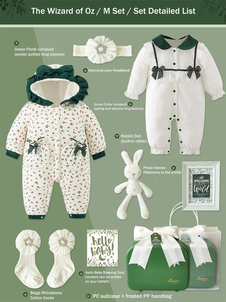 Newborn Gift Box 0-18M Baby Girl Jumpsuit Set