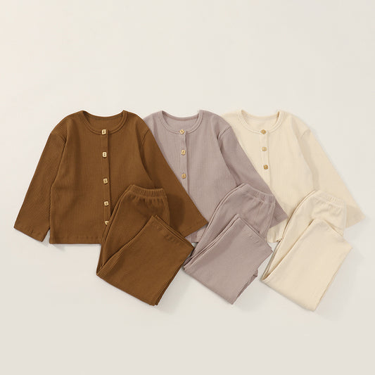 Nordic Long Sleeve Cardigan and Straight Pant 2-Piece Suits