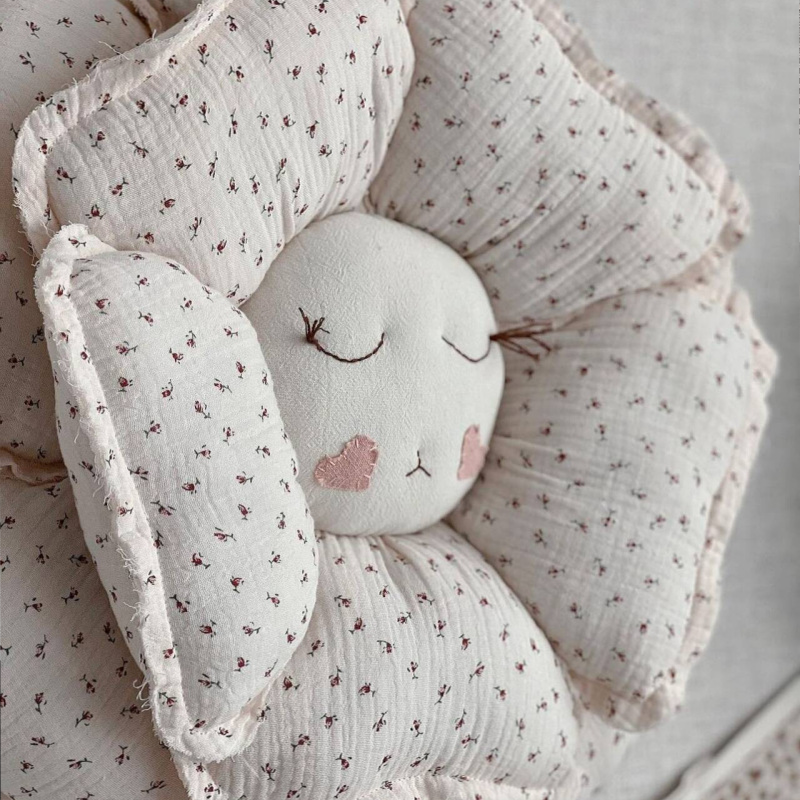 Nursery Cotton Blooming Flower Pillow, Wall Hanging Pillow, Art Pillow