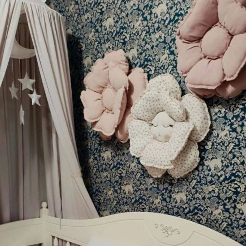 Nursery Cotton Blooming Flower Pillow, Wall Hanging Pillow, Art Pillow