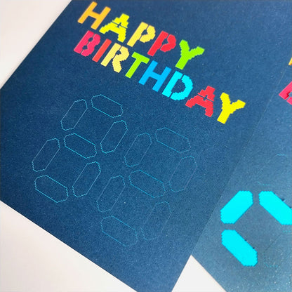 Pixel Letters DIY Age Happy Birthday Pop-Up Card