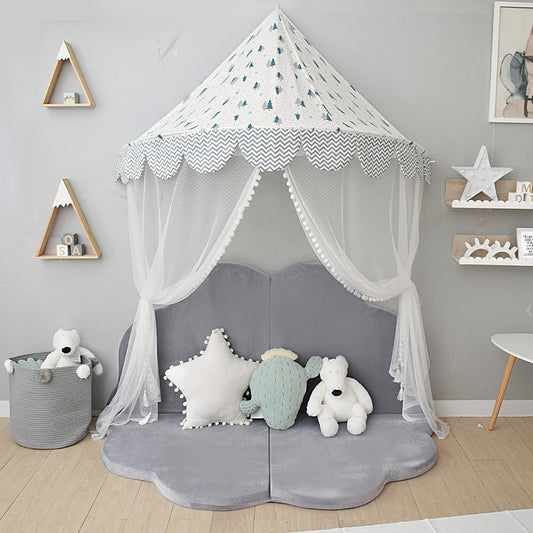 Hanging Half Canopy with Gauze Tent