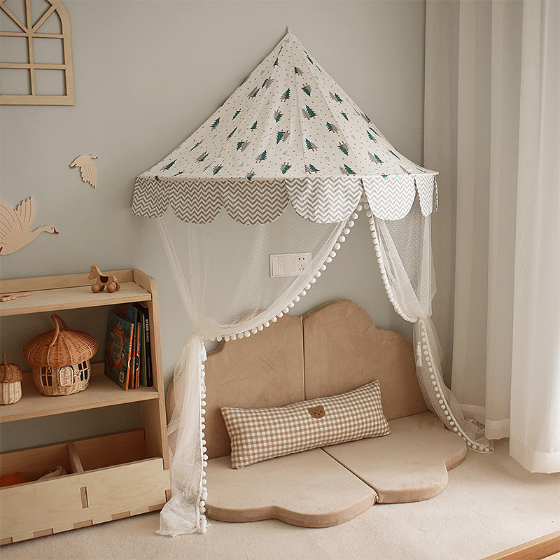 Hanging Half Canopy with Gauze Tent