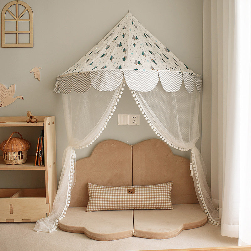 Hanging Half Canopy with Gauze Tent