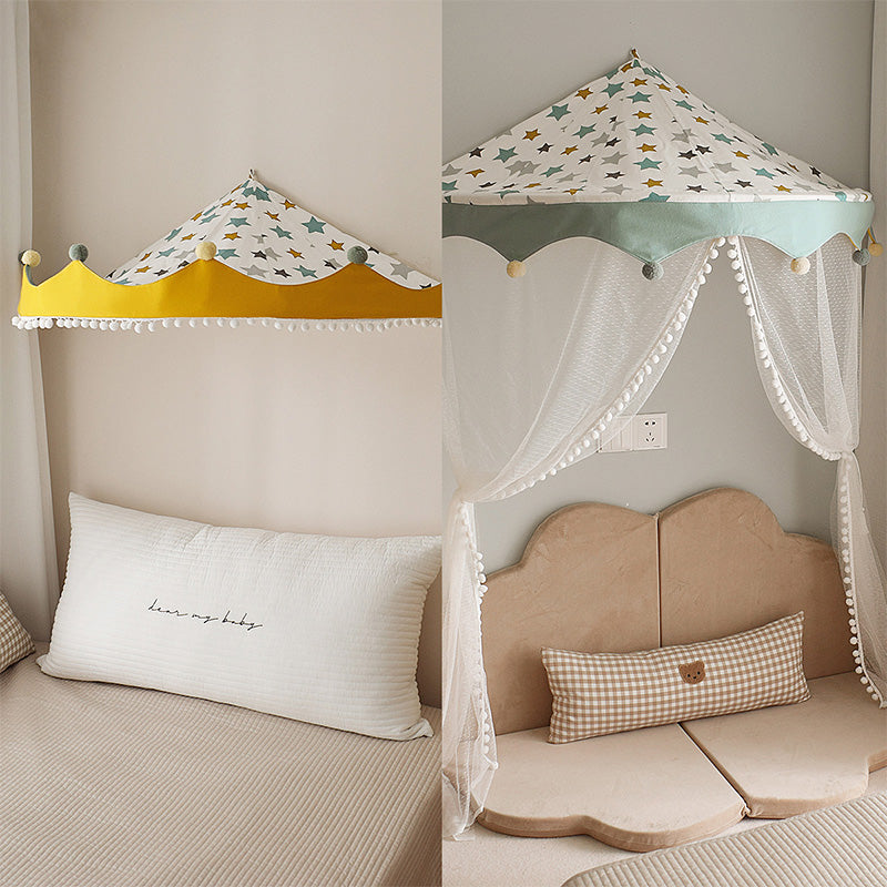 Hanging Half Canopy with Gauze Tent