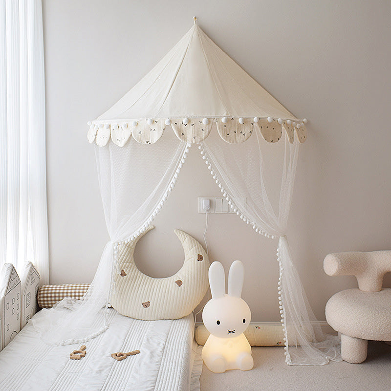 Hanging Half Canopy with Gauze Tent