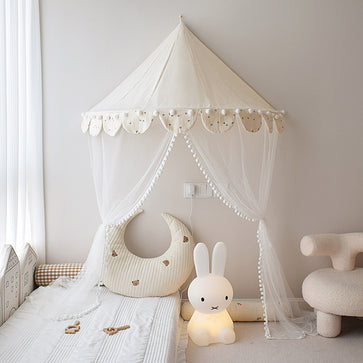 corner tent Hanging Half Canopy with Gauze Tent Reading Corner Room Wall Hanging for Children & Babies Bedside Decor