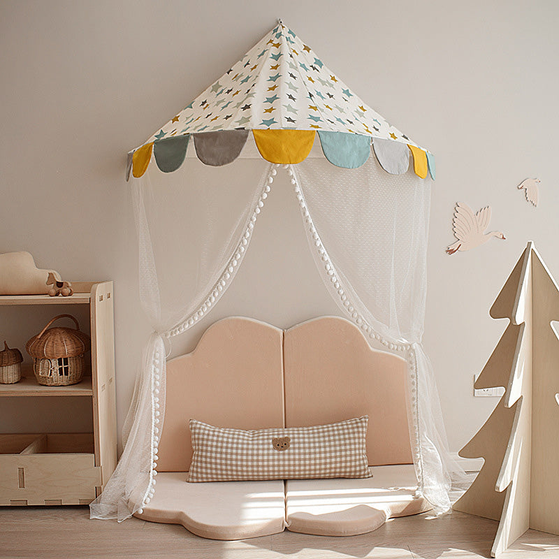 Hanging Half Canopy with Gauze Tent