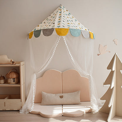 Hanging Half Canopy with Gauze Tent
