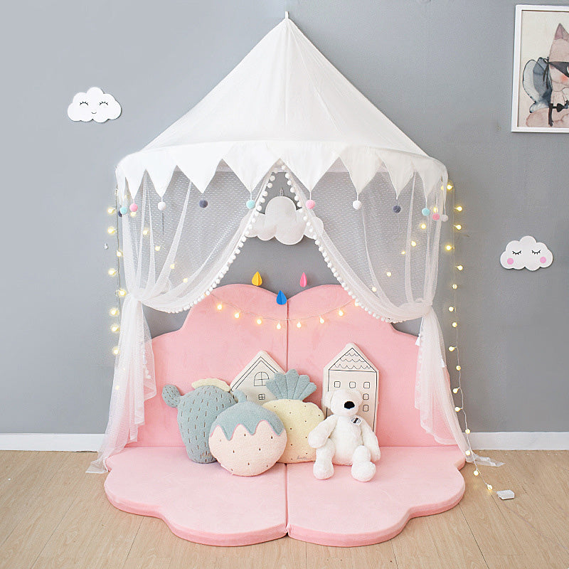 Hanging Half Canopy with Gauze Tent