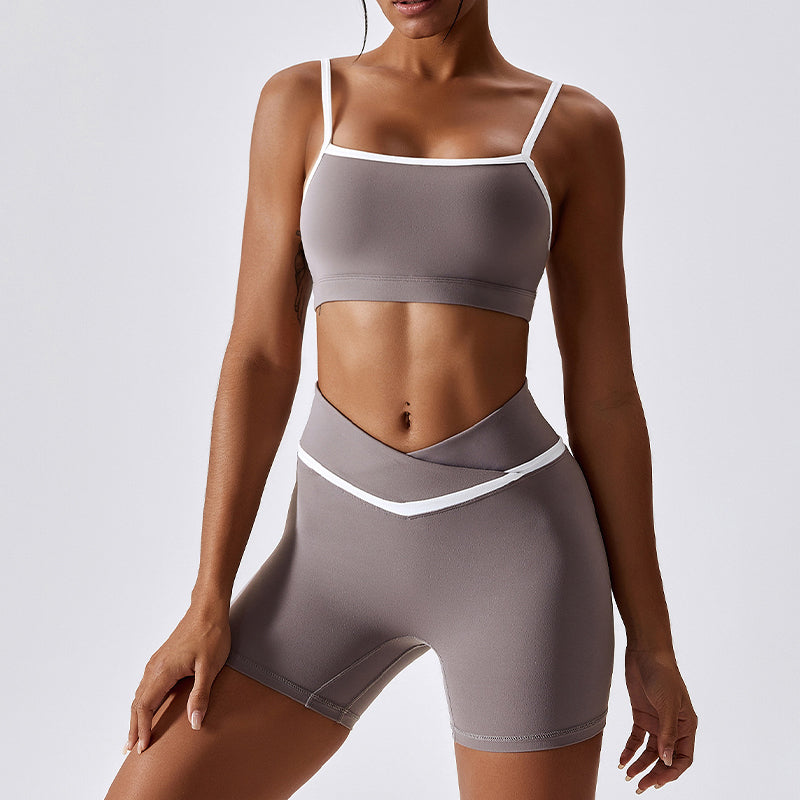 Shockproof Quick Drying Tight Fitness Yoga Tops & Pants for Running, Exercise