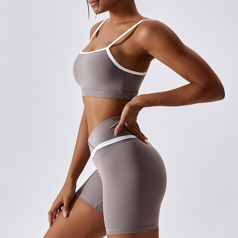 Shockproof Quick Drying Tight Fitness Yoga Tops & Pants for Running, Exercise
